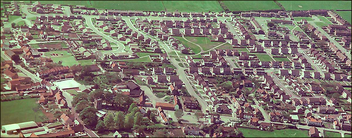 Aerial View of new estates in 1977