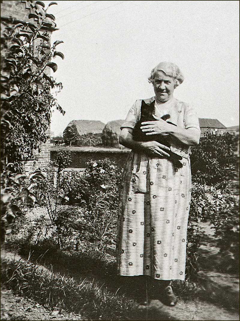 Mrs Alice Knight with cat