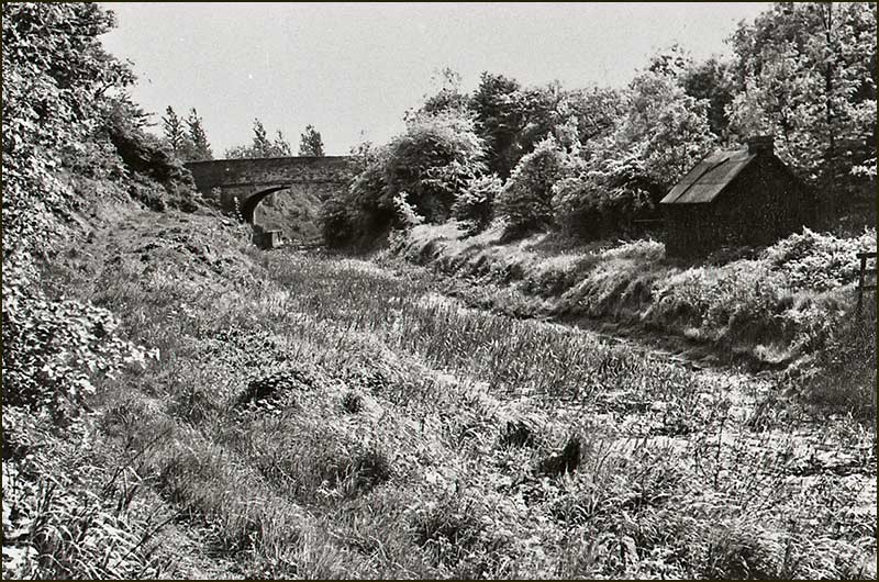 View of Colston bridge from the towpath in 1920s