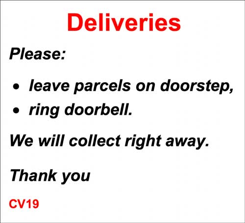 Deliveries Notice