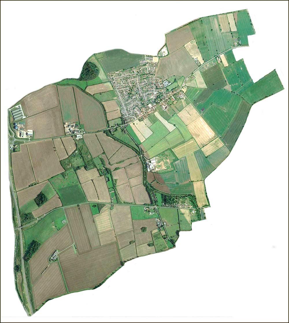 Field pattern in parish of Cropwell Bishop in 2018