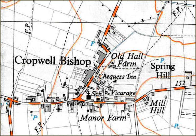 Spring Hill on 1940s map
