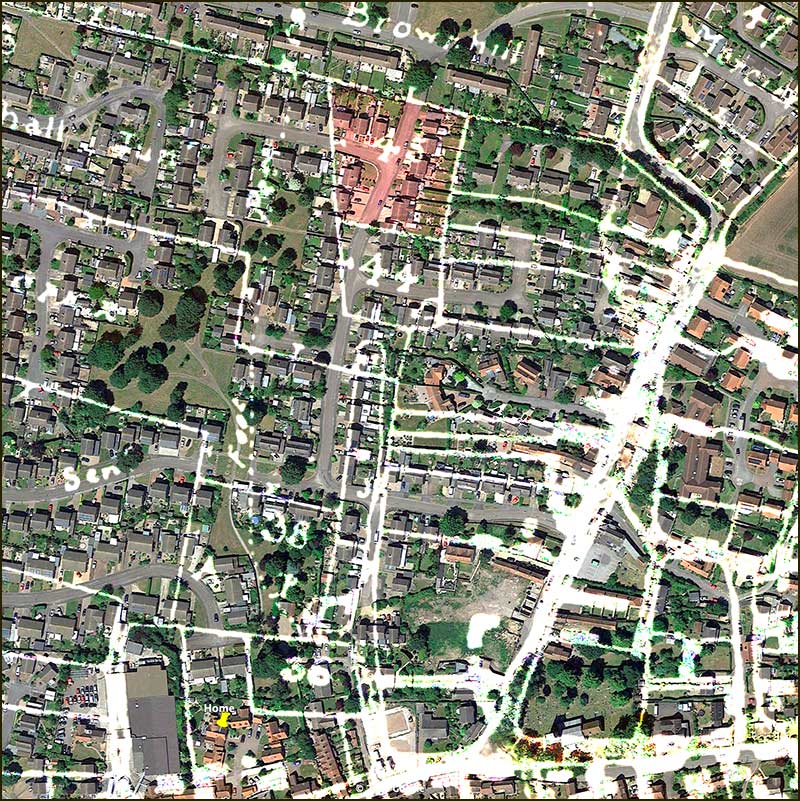 1804 map overlay with 2020 image