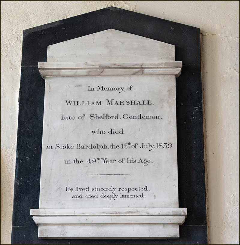 Memorial tablet to William Marshall