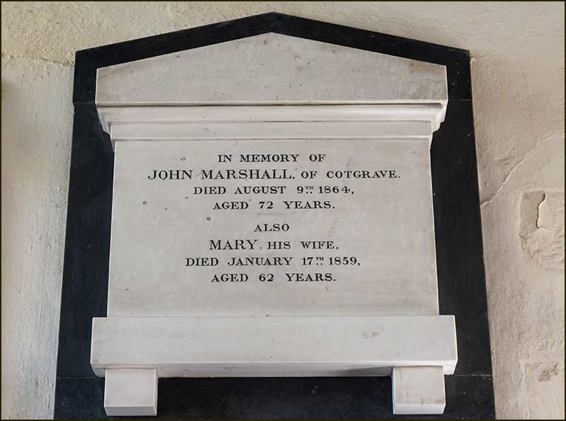 Memorial tablet to John Marshall