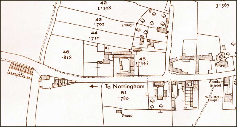 Lenton House in 1960s map