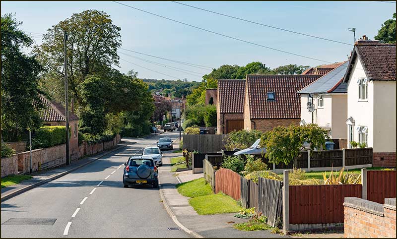 Fern Road - looking towards the village centre