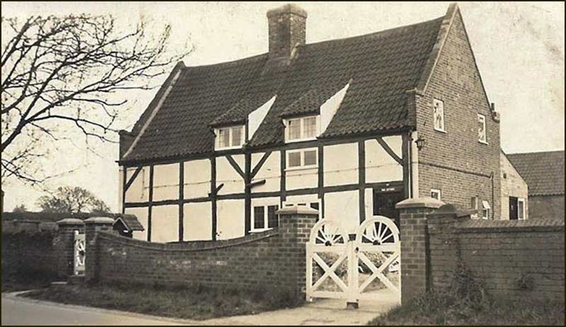 Black and white cottage on Fern Road in 1950s