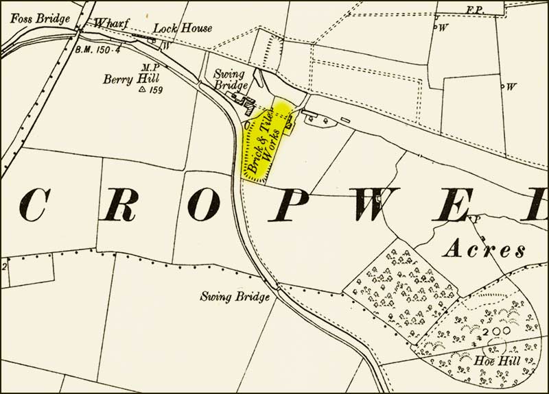 Map of Hoe-Hill Brickworks in the 1840s