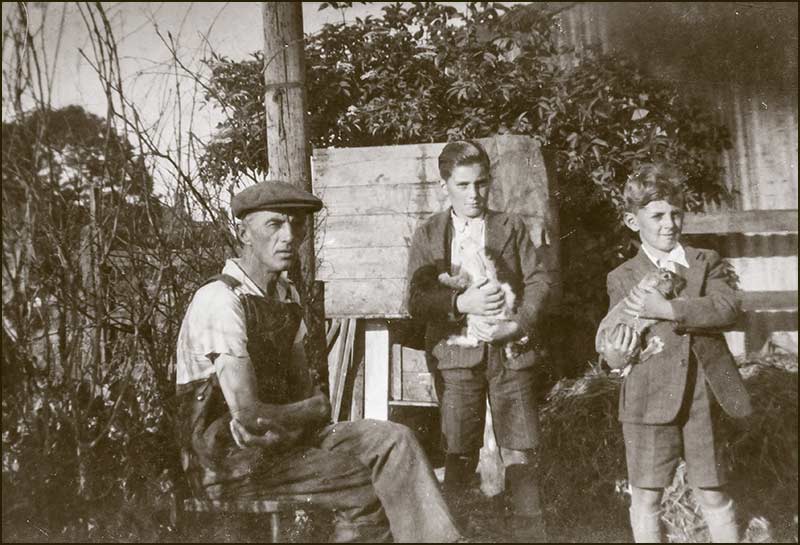 Claude with boys in 1939