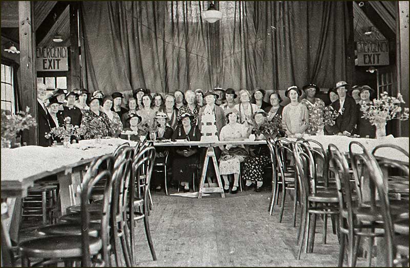 Women's Institute 21st birthday party at Memorial Hall in 1937