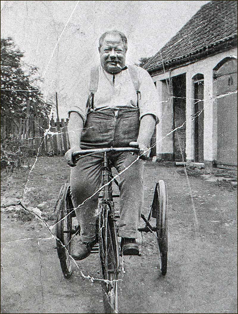 Percy Brown on tricycle