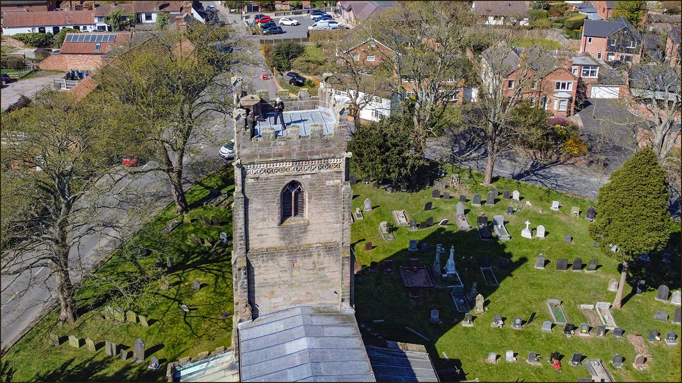 Drone photo over St Giles