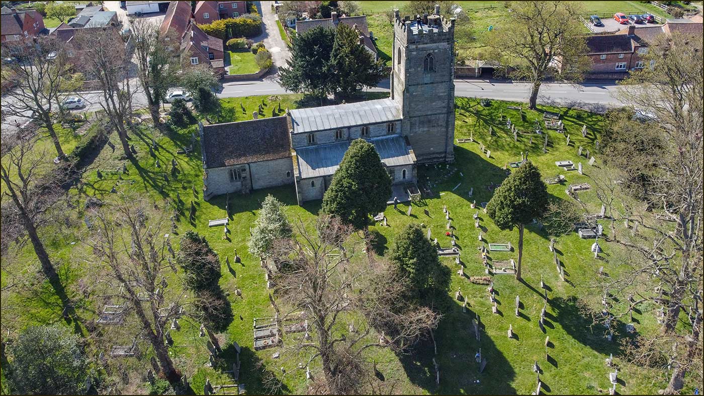Drone photo over St Giles